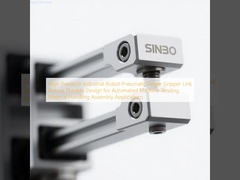 Pinza pneumatica per robot industriale di alta precisione, collegamento robusto e durevole, progettata per applicazioni di alimentazione automatica di macchine, movimentazione materiali e assemblaggio