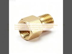 Misuratore di pressione Connessione di rame di precisione con lavorazione CNC Cina Blocco conduttivo di lega di rame su misura Servizi di lavorazione CNC